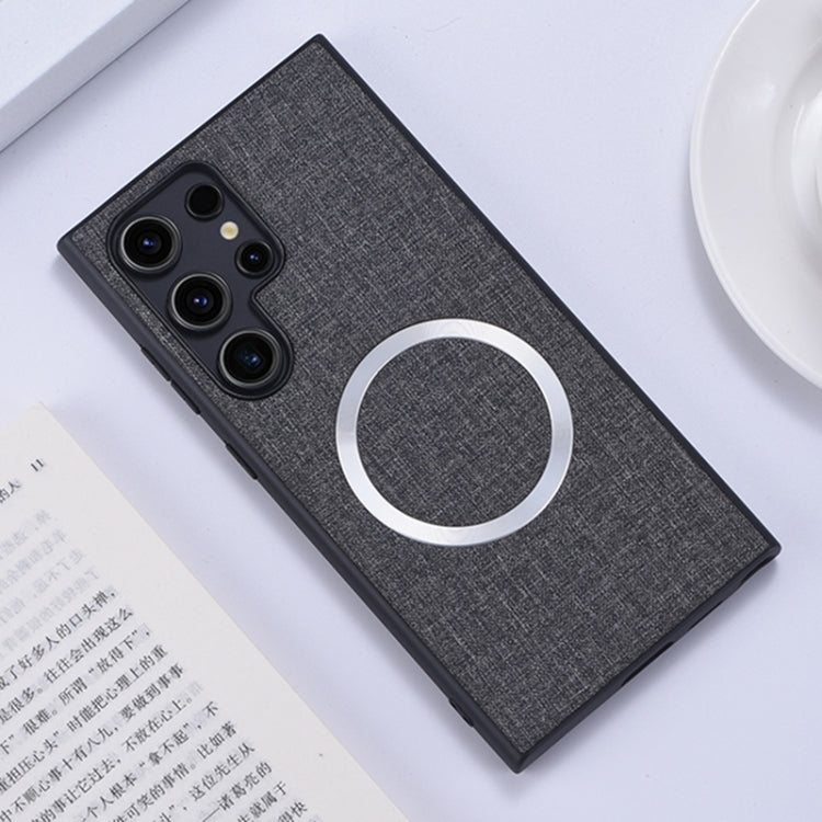 For Samsung Galaxy S24 Ultra 5G CD Magsafe Magnetic Cloth Texture Phone Case(Grey) - HoMEdemic™ 