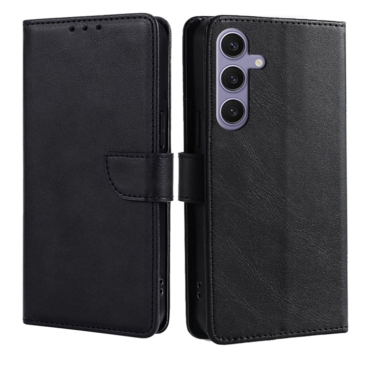 For Samsung Galaxy S24 Ultra 5G Calf Texture Buckle Flip Leather Phone Case(Black) - HoMEdemic™ 