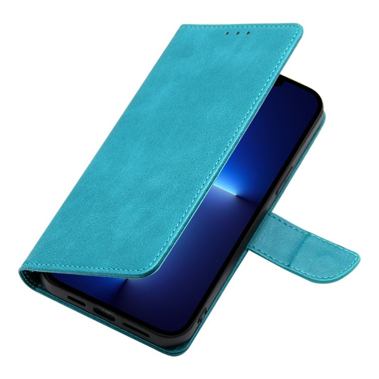 For Samsung Galaxy S24 Ultra 5G Calf Texture Buckle Flip Leather Phone Case(Light Blue) - HoMEdemic™ 