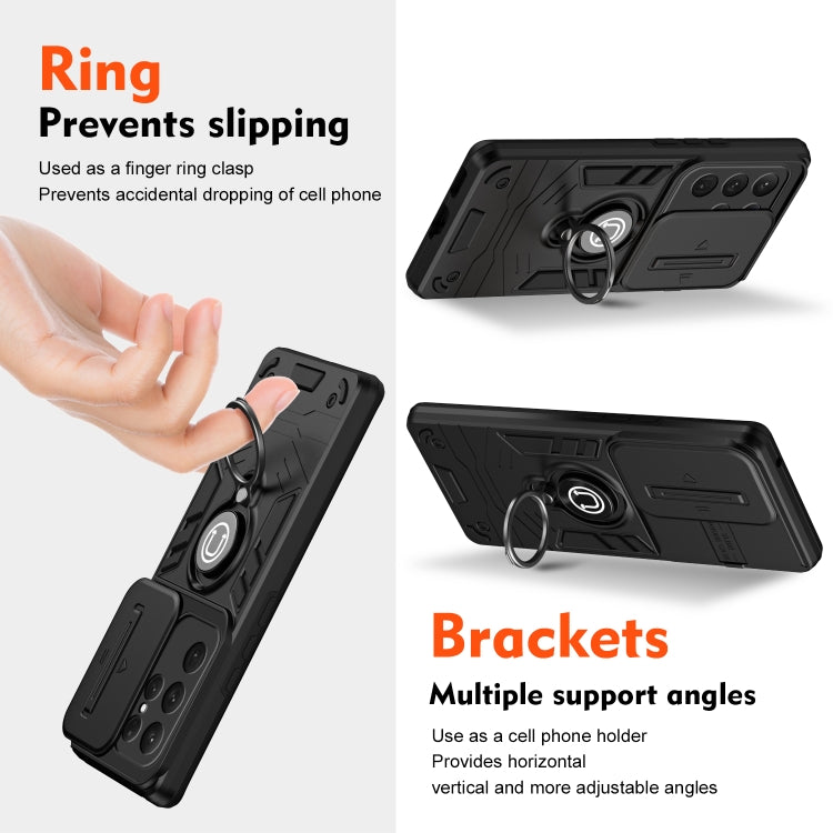 For Samsung Galaxy S24 Ultra 5G Camshield Ring Holder Phone Case(Black) - HoMEdemic™ 