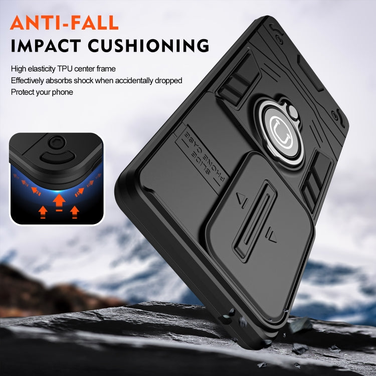 For Samsung Galaxy S24 Ultra 5G Camshield Ring Holder Phone Case(Black) - HoMEdemic™ 