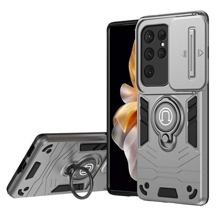 For Samsung Galaxy S24 Ultra 5G Camshield Ring Holder Phone Case(Grey) - HoMEdemic™ 