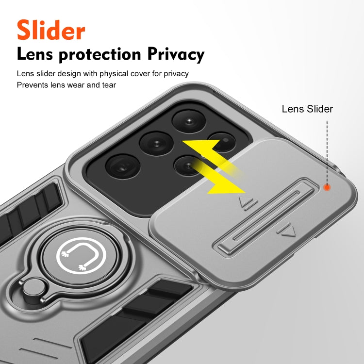 For Samsung Galaxy S24 Ultra 5G Camshield Ring Holder Phone Case(Grey) - HoMEdemic™ 