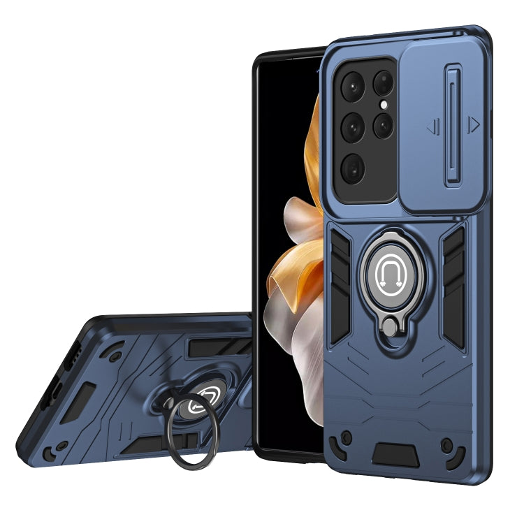For Samsung Galaxy S24 Ultra 5G Camshield Ring Holder Phone Case(Royal Blue) - HoMEdemic™ 
