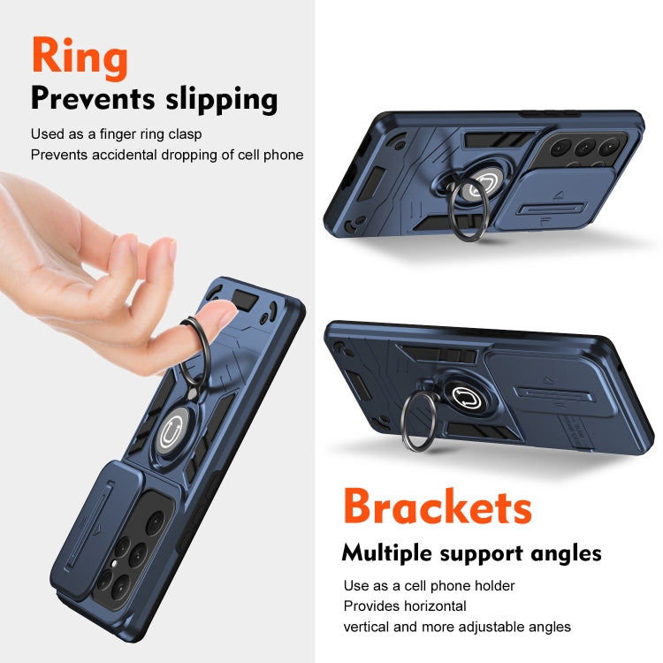 For Samsung Galaxy S24 Ultra 5G Camshield Ring Holder Phone Case(Royal Blue) - HoMEdemic™ 