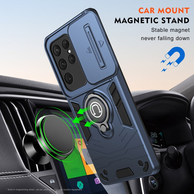 For Samsung Galaxy S24 Ultra 5G Camshield Ring Holder Phone Case(Royal Blue) - HoMEdemic™ 