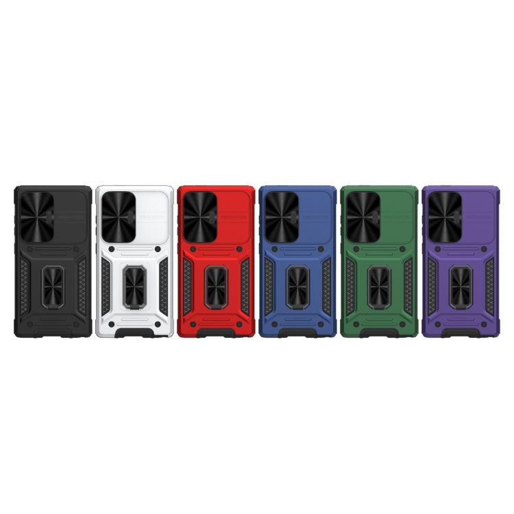 For Samsung Galaxy S24 Ultra 5G Camshield Robot TPU Hybrid PC Phone Case(Black) - HoMEdemic™ 