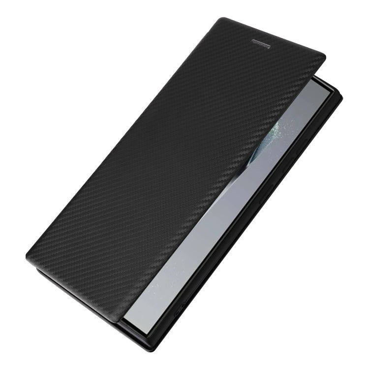 For Samsung Galaxy S24 Ultra 5G Carbon Fiber Texture Flip Leather Phone Case(Black) - HoMEdemic™ 