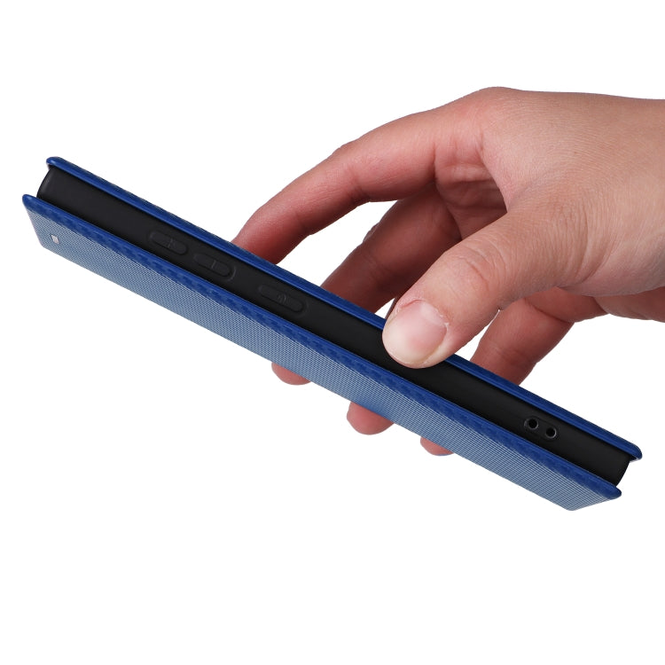 For Samsung Galaxy S24 Ultra 5G Carbon Fiber Texture Flip Leather Phone Case(Blue) - HoMEdemic™ 