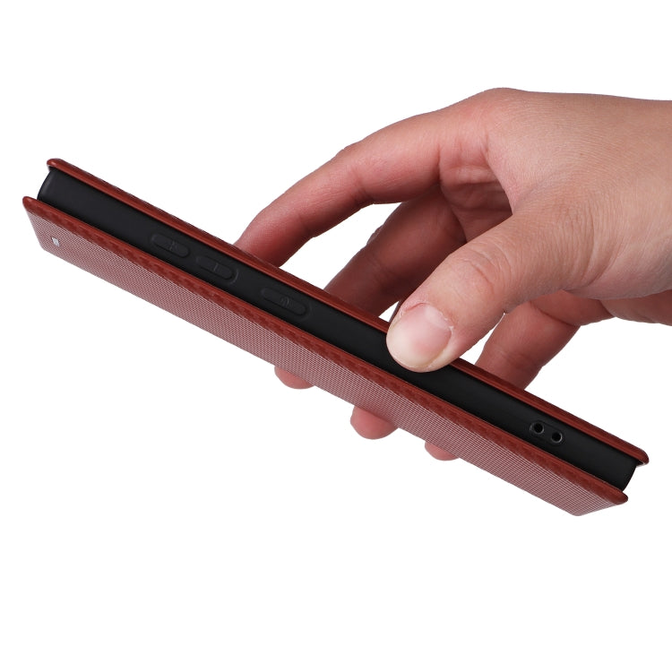 For Samsung Galaxy S24 Ultra 5G Carbon Fiber Texture Flip Leather Phone Case(Brown) - HoMEdemic™ 