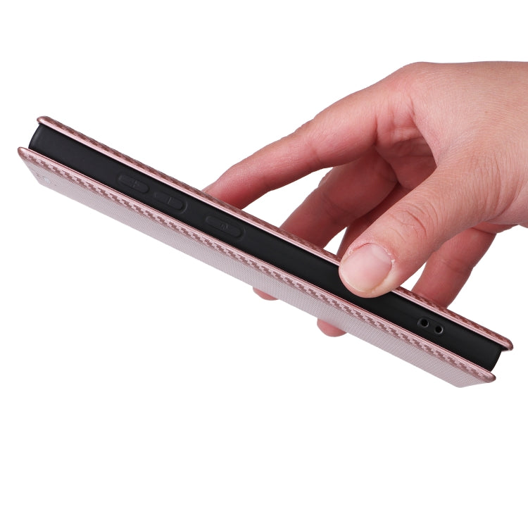 For Samsung Galaxy S24 Ultra 5G Carbon Fiber Texture Flip Leather Phone Case(Pink) - HoMEdemic™ 