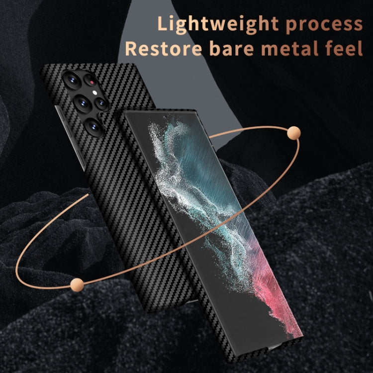 For Samsung Galaxy S24 Ultra 5G Carbon Fiber Texture MagSafe Magnetic Phone Case(Black Silver) - HoMEdemic™ 