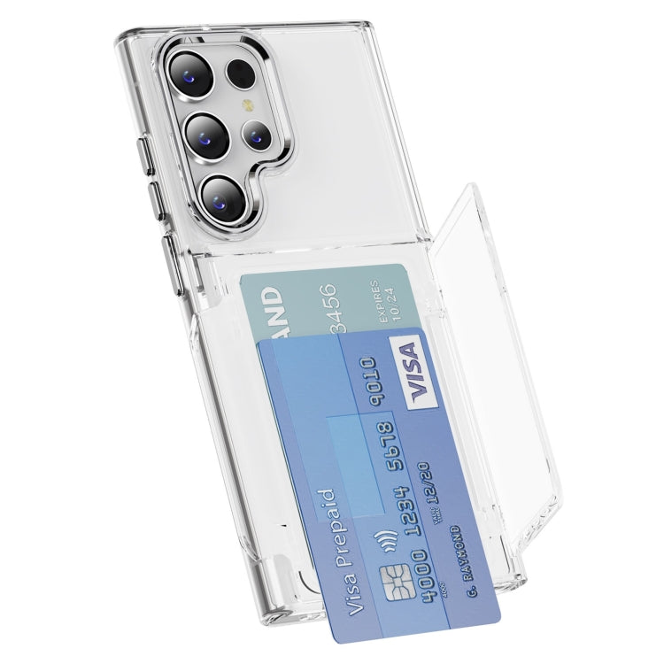 For Samsung Galaxy S24 Ultra 5G Card Holder Acrylic Hybrid TPU Phone Case(Transparent) - HoMEdemic™ 