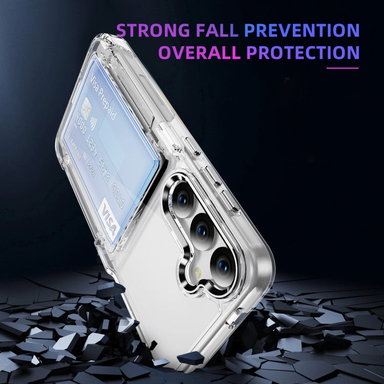 For Samsung Galaxy S24 Ultra 5G Card Holder Acrylic Hybrid TPU Phone Case(Transparent) - HoMEdemic™ 