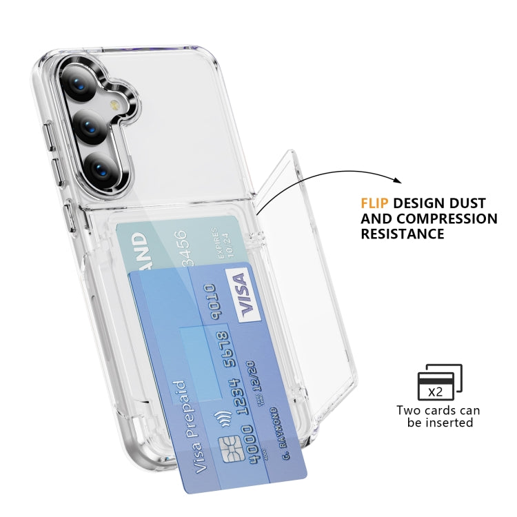 For Samsung Galaxy S24 Ultra 5G Card Holder Acrylic Hybrid TPU Phone Case(Transparent) - HoMEdemic™ 