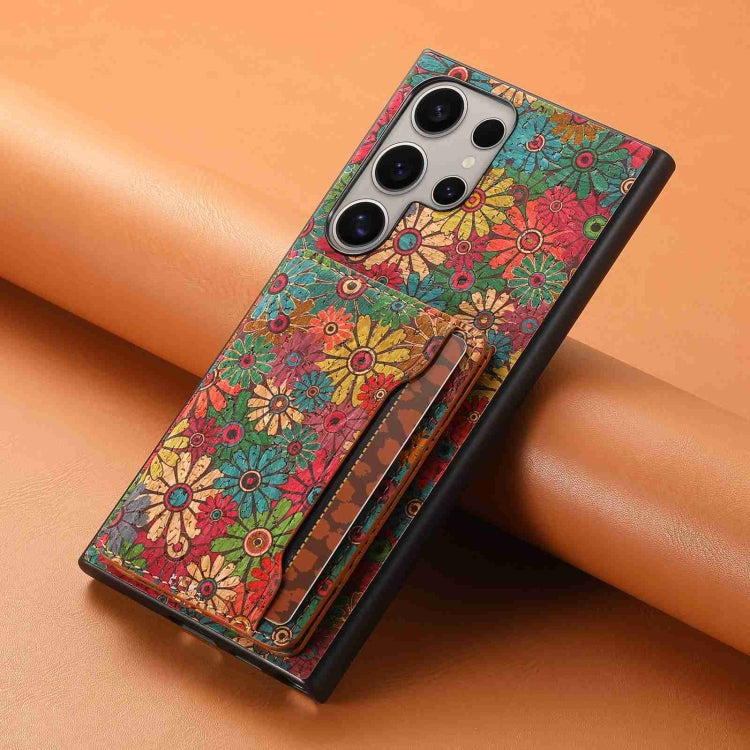 For Samsung Galaxy S24 Ultra 5G Card Slot Holder Phone Case(Spring Green) - HoMEdemic™ 