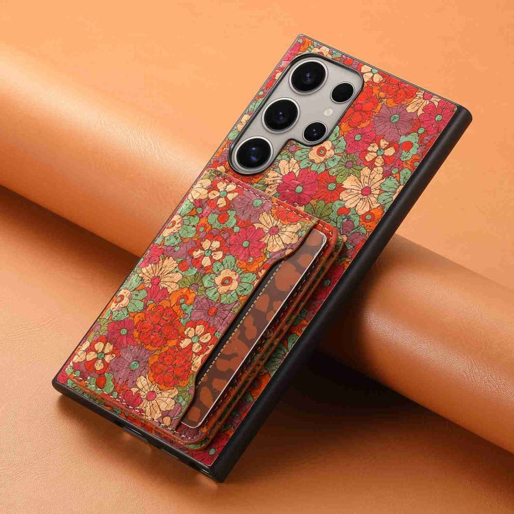 For Samsung Galaxy S24 Ultra 5G Card Slot Holder Phone Case(Summer Red) - HoMEdemic™ 