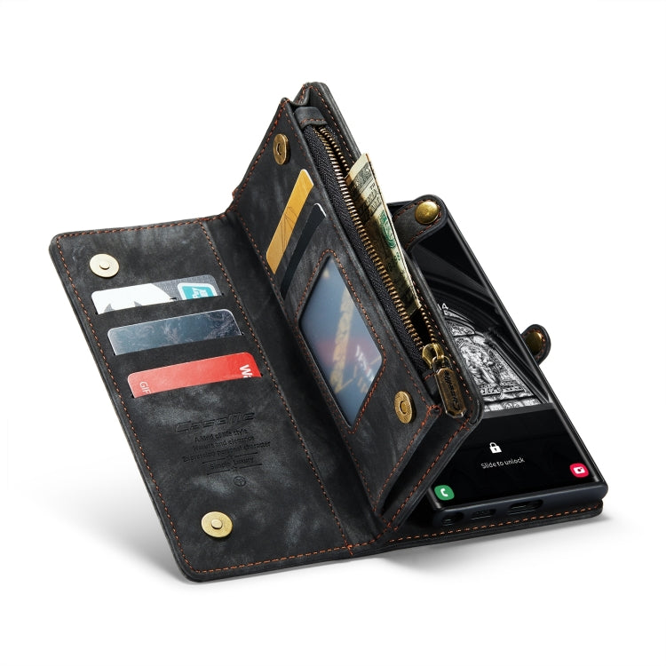 For Samsung Galaxy S24 Ultra 5G CaseMe 008 Detachable Multifunctional Leather Phone Case(Black) - HoMEdemic™ 