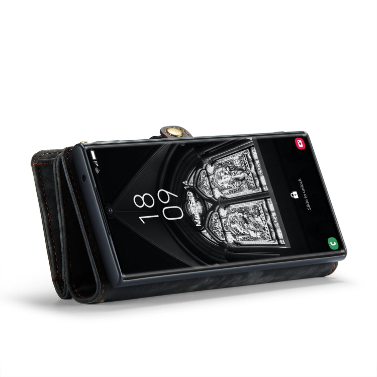 For Samsung Galaxy S24 Ultra 5G CaseMe 008 Detachable Multifunctional Leather Phone Case(Black) - HoMEdemic™ 