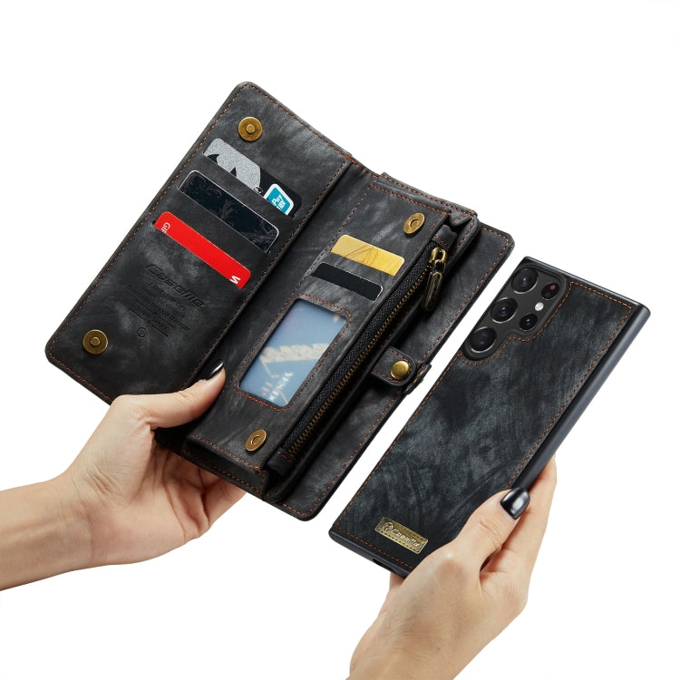 For Samsung Galaxy S24 Ultra 5G CaseMe 008 Detachable Multifunctional Leather Phone Case(Black) - HoMEdemic™ 