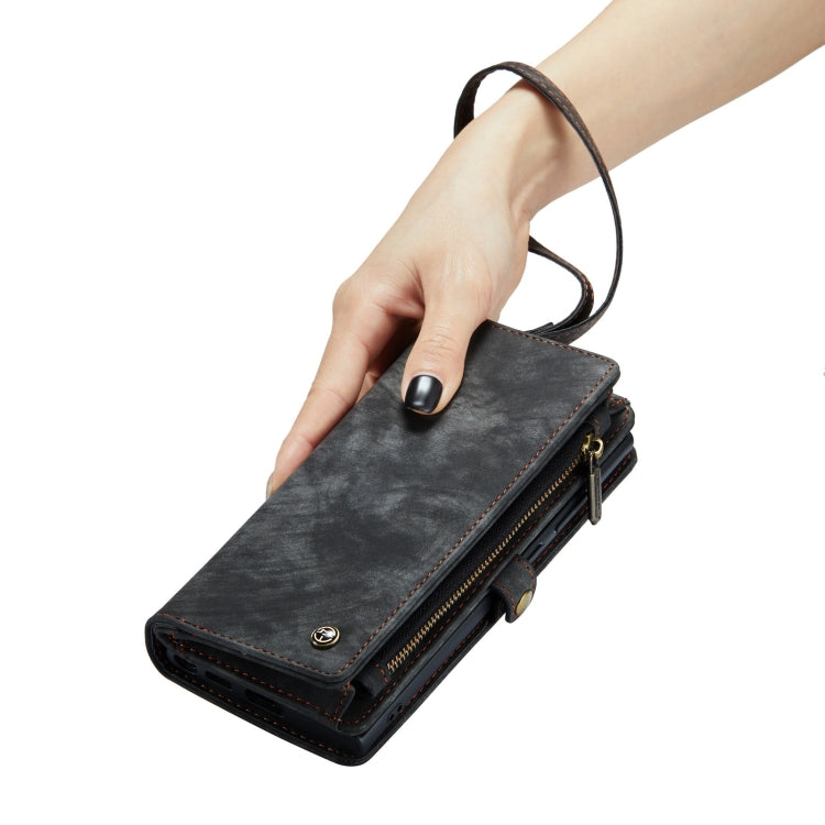 For Samsung Galaxy S24 Ultra 5G CaseMe 008 Detachable Multifunctional Leather Phone Case(Black) - HoMEdemic™ 