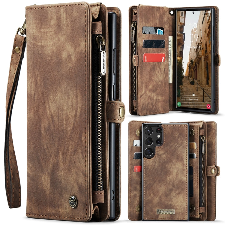 For Samsung Galaxy S24 Ultra 5G CaseMe 008 Detachable Multifunctional Leather Phone Case(Brown) - HoMEdemic™ 