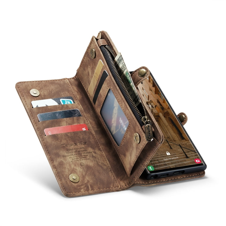 For Samsung Galaxy S24 Ultra 5G CaseMe 008 Detachable Multifunctional Leather Phone Case(Brown) - HoMEdemic™ 