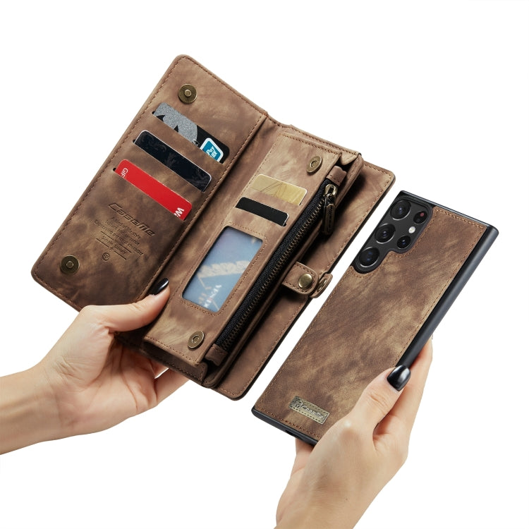 For Samsung Galaxy S24 Ultra 5G CaseMe 008 Detachable Multifunctional Leather Phone Case(Brown) - HoMEdemic™ 