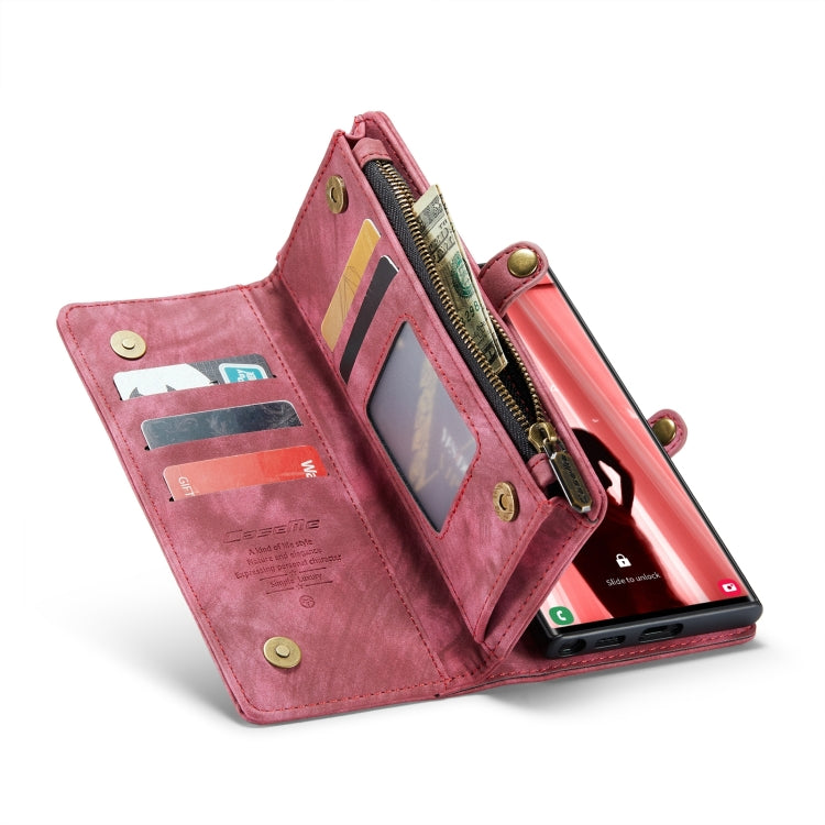 For Samsung Galaxy S24 Ultra 5G CaseMe 008 Detachable Multifunctional Leather Phone Case(Red) - HoMEdemic™ 