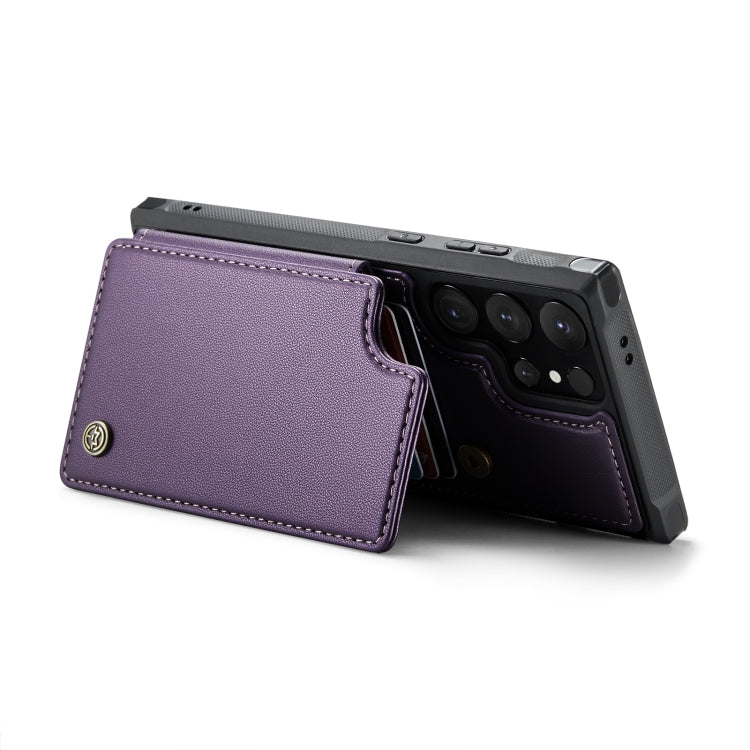 For Samsung Galaxy S24 Ultra 5G CaseMe C22 PC+TPU Business Style RFID Anti-theft Leather Phone Case(Purple) - HoMEdemic™ 