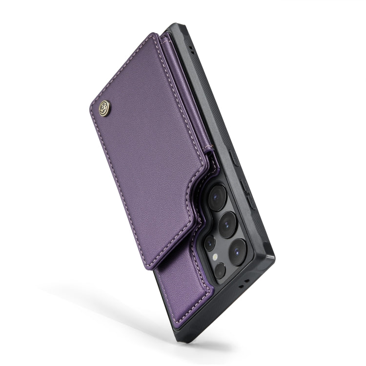 For Samsung Galaxy S24 Ultra 5G CaseMe C22 PC+TPU Business Style RFID Anti-theft Leather Phone Case(Purple) - HoMEdemic™ 