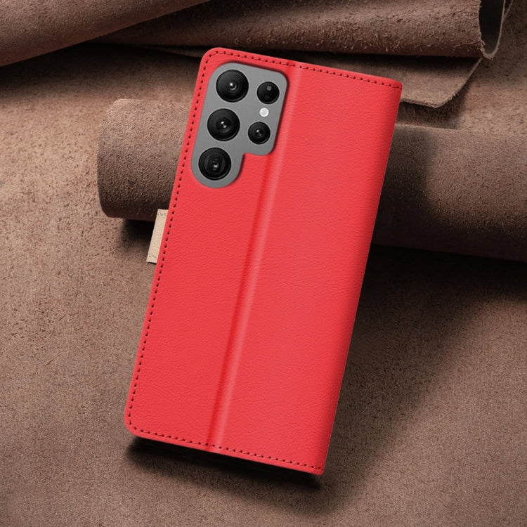 For Samsung Galaxy S24 Ultra 5G Color Matching RFID Anti-theft Leather Phone Case(Red) - HoMEdemic™ 