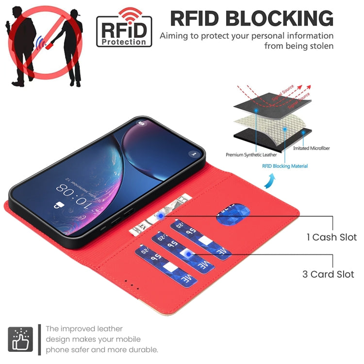 For Samsung Galaxy S24 Ultra 5G Color Matching RFID Anti-theft Leather Phone Case(Red) - HoMEdemic™ 