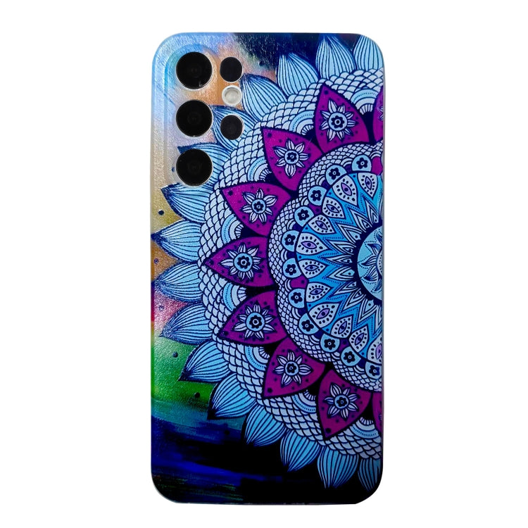 For Samsung Galaxy S24 Ultra 5G Colored Drawing Pattern TPU Phone Case(Half-flower) - HoMEdemic™ 