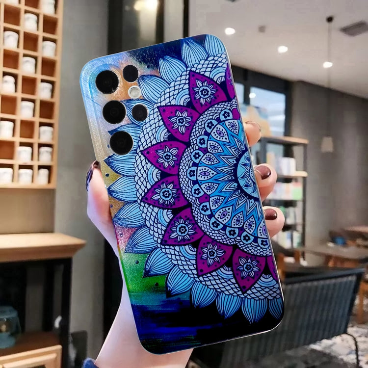 For Samsung Galaxy S24 Ultra 5G Colored Drawing Pattern TPU Phone Case(Half-flower) - HoMEdemic™ 