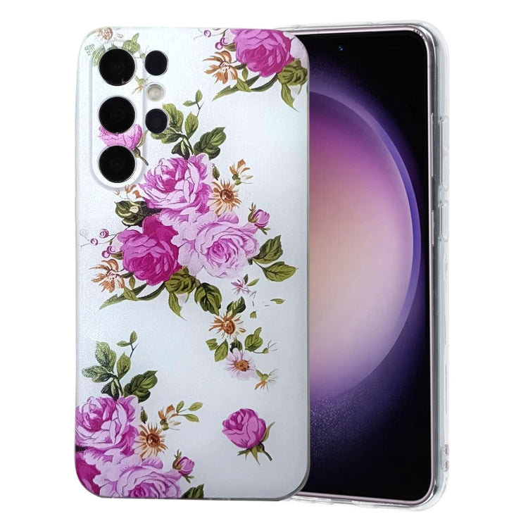 For Samsung Galaxy S24 Ultra 5G Colored Drawing Pattern TPU Phone Case(Rose Flower) - HoMEdemic™ 