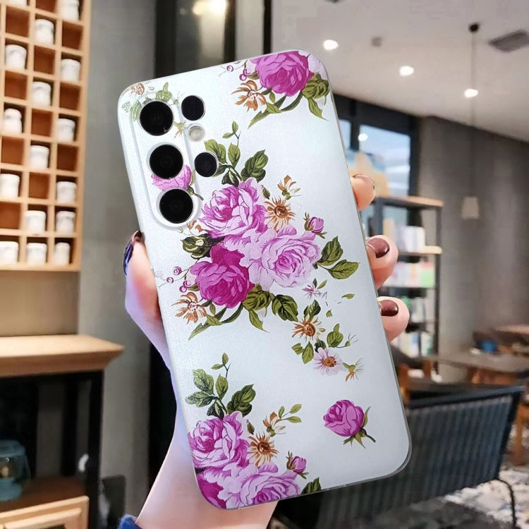 For Samsung Galaxy S24 Ultra 5G Colored Drawing Pattern TPU Phone Case(Rose Flower) - HoMEdemic™ 