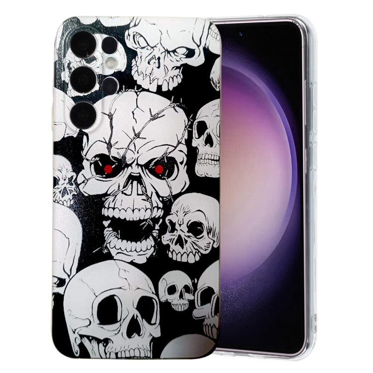 For Samsung Galaxy S24 Ultra 5G Colored Drawing Pattern TPU Phone Case(Skull) - HoMEdemic™ 