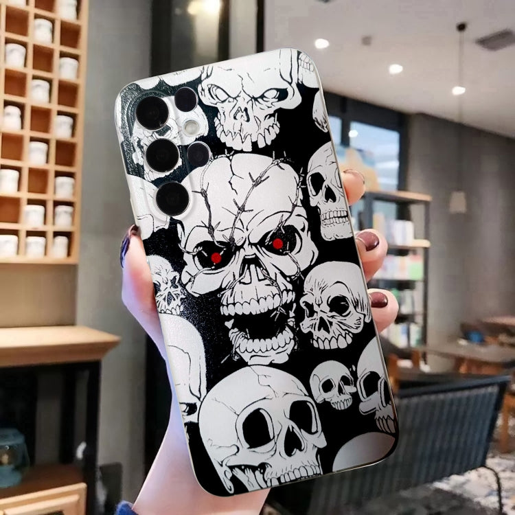 For Samsung Galaxy S24 Ultra 5G Colored Drawing Pattern TPU Phone Case(Skull) - HoMEdemic™ 