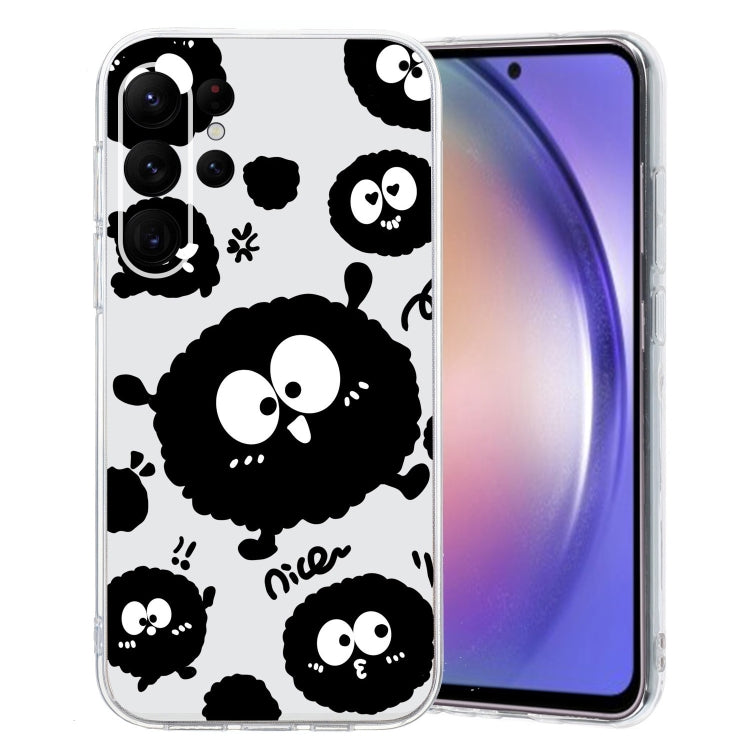 For Samsung Galaxy S24 Ultra 5G Colored Drawing Pattern Transparent TPU Phone Case(Black Eye) - HoMEdemic™ 