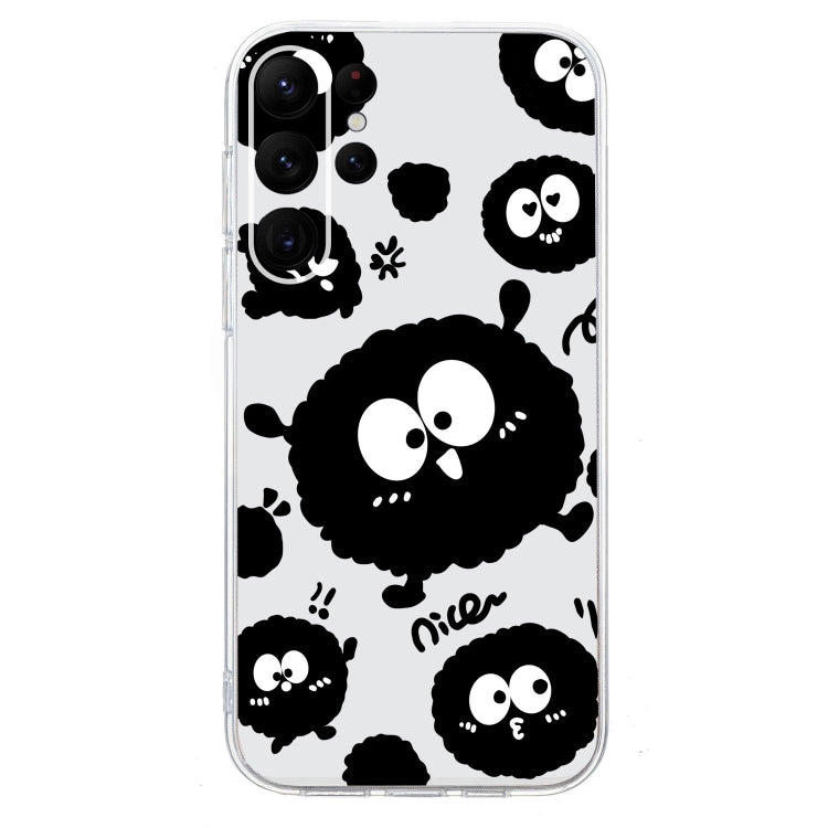 For Samsung Galaxy S24 Ultra 5G Colored Drawing Pattern Transparent TPU Phone Case(Black Eye) - HoMEdemic™ 