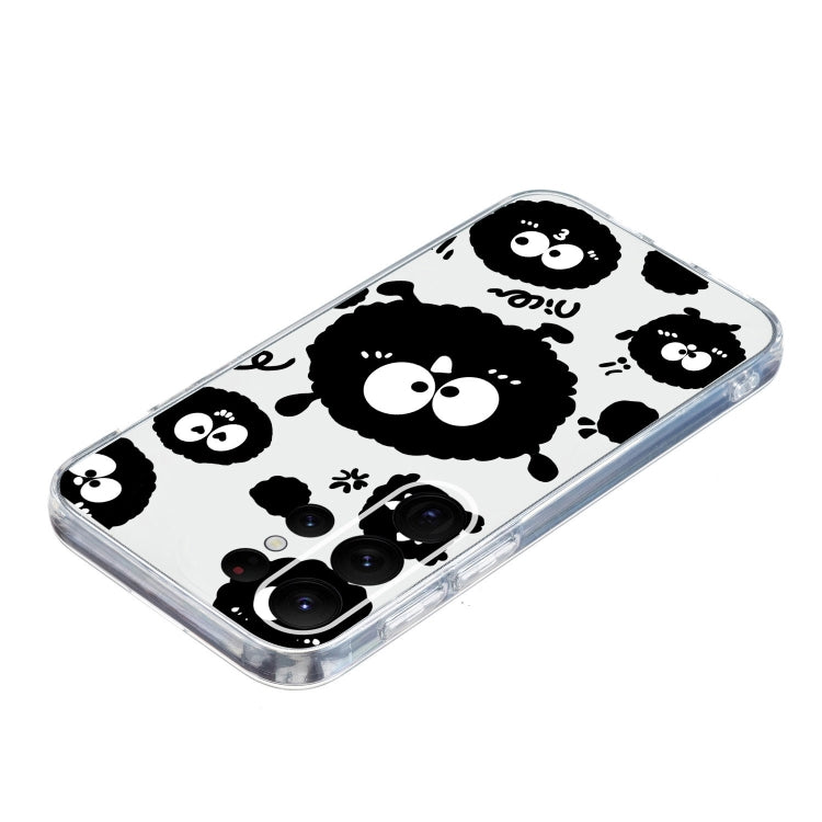 For Samsung Galaxy S24 Ultra 5G Colored Drawing Pattern Transparent TPU Phone Case(Black Eye) - HoMEdemic™ 