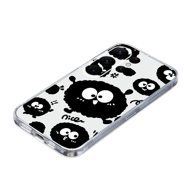 For Samsung Galaxy S24 Ultra 5G Colored Drawing Pattern Transparent TPU Phone Case(Black Eye) - HoMEdemic™ 