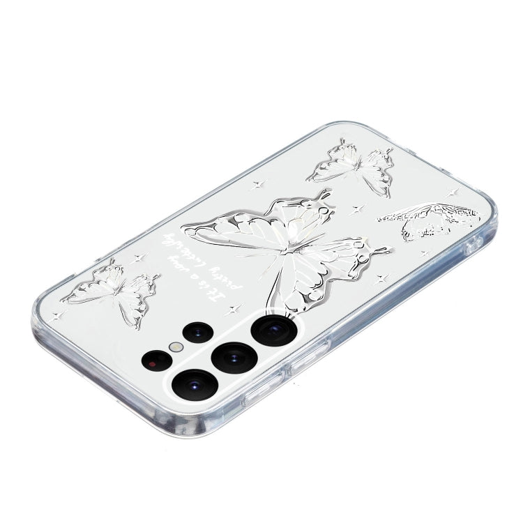 For Samsung Galaxy S24 Ultra 5G Colored Drawing Pattern Transparent TPU Phone Case(Butterflies) - HoMEdemic™ 
