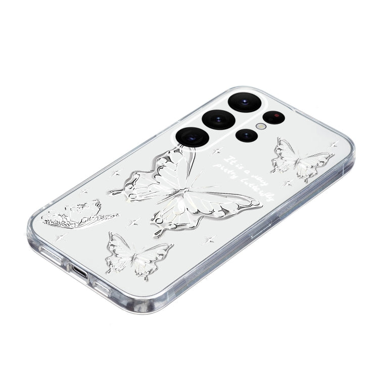 For Samsung Galaxy S24 Ultra 5G Colored Drawing Pattern Transparent TPU Phone Case(Butterflies) - HoMEdemic™ 
