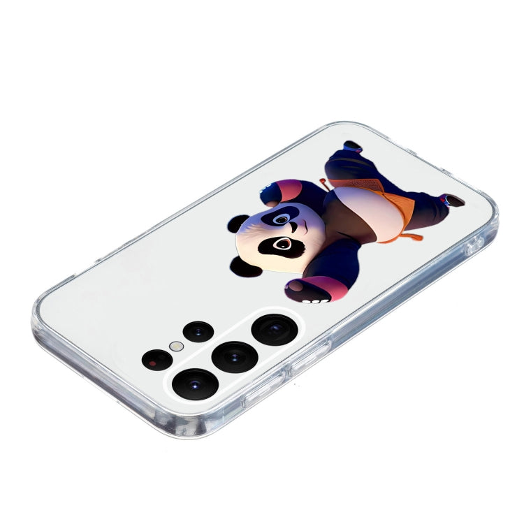 For Samsung Galaxy S24 Ultra 5G Colored Drawing Pattern Transparent TPU Phone Case(Panda) - HoMEdemic™ 