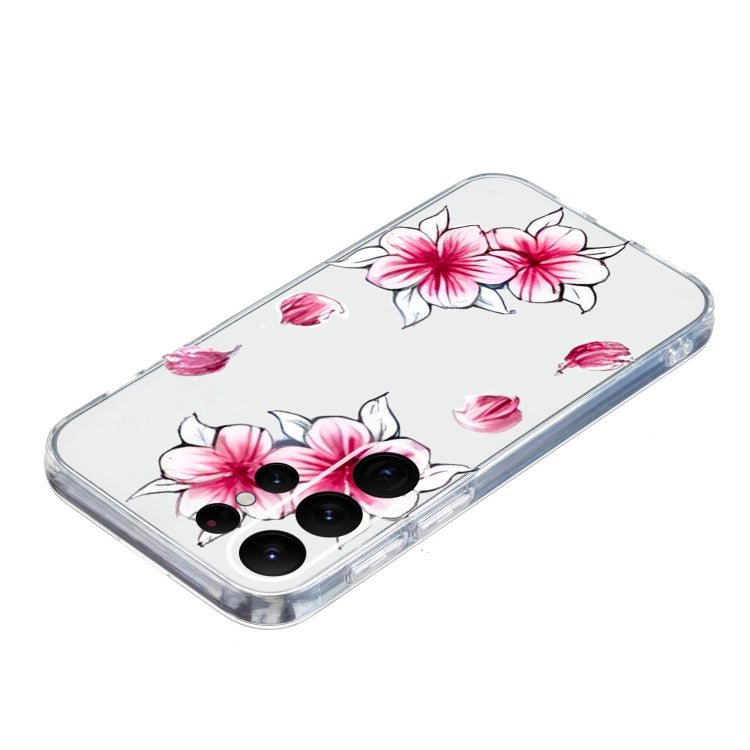 For Samsung Galaxy S24 Ultra 5G Colored Drawing Pattern Transparent TPU Phone Case(Sakura) - HoMEdemic™ 