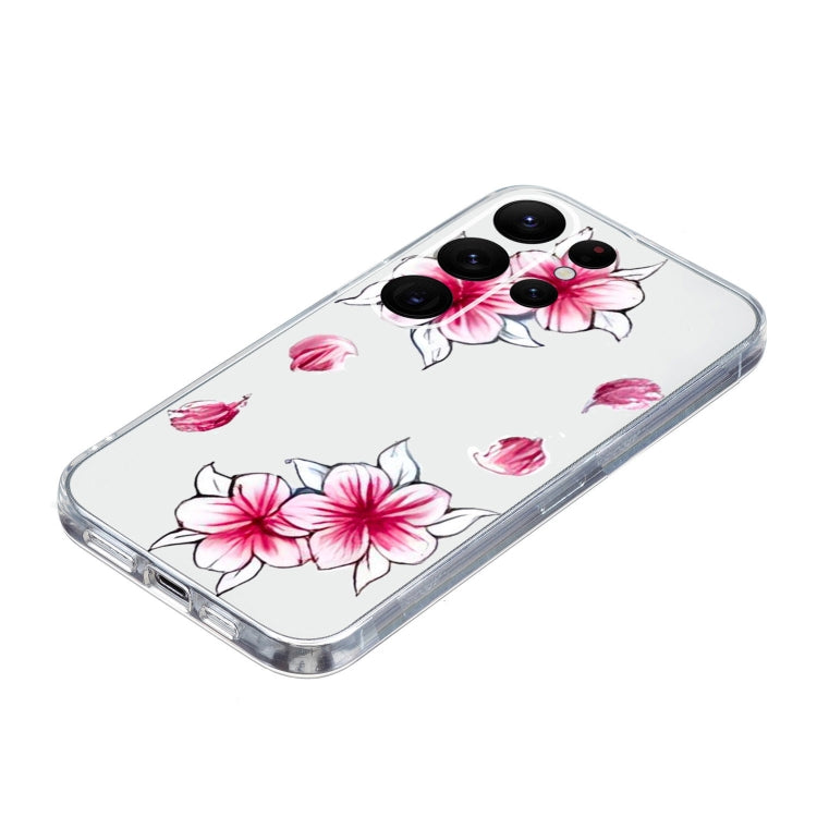 For Samsung Galaxy S24 Ultra 5G Colored Drawing Pattern Transparent TPU Phone Case(Sakura) - HoMEdemic™ 