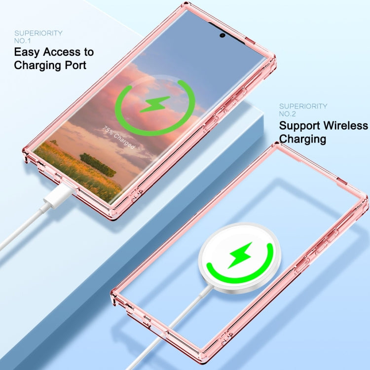 For Samsung Galaxy S24 Ultra 5G Colorful MagSafe Magnetic PC + TPU Phone Case(Pink) - HoMEdemic™ 