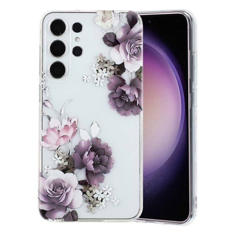 For Samsung Galaxy S24 Ultra 5G Colorful Painting Pattern TPU Phone Case(Peony) - HoMEdemic™ 